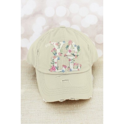 Western Southern Hey Y'all Cap 's Distressed Hat  Stone  eb-49525438